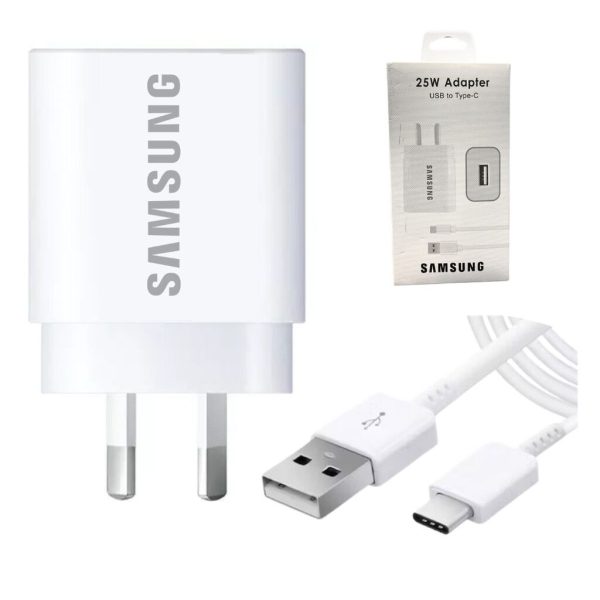 Cargador 220v Samsung 25W Cabezal C + Cable Tipo C a Tipo C