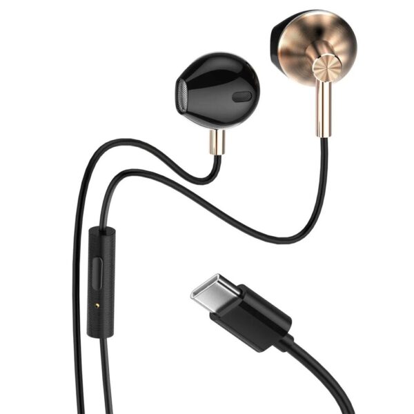 Auricular LDNIO Manos libres Tipo C HP09C Golden