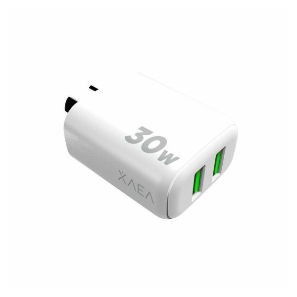 Cargador 220v Xaea V8 Intensify 30W 2 USB  + Cable