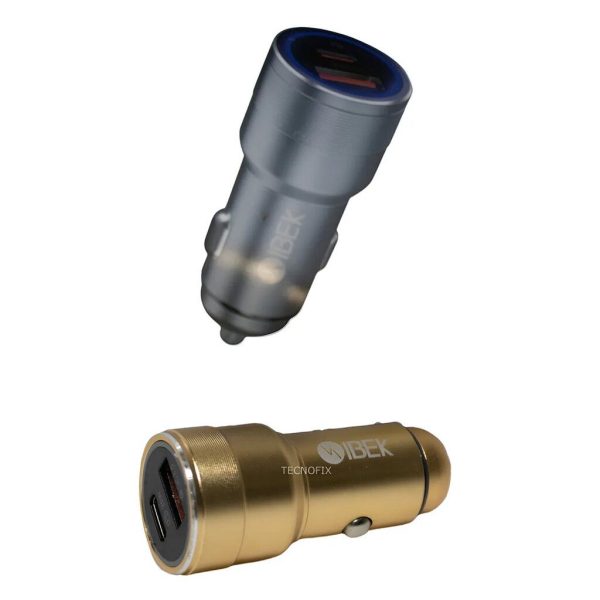 Cabezal 12V Ibek 38W 1 USB + TIPO C AC-2330
