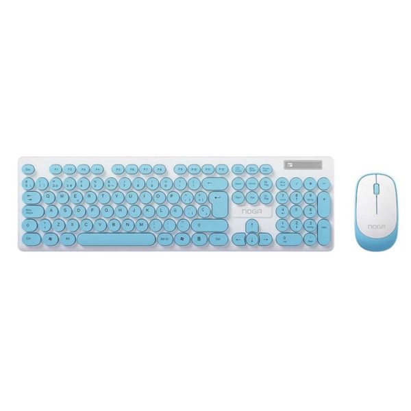 Teclado + Mouse Inalambrico Noga S5800 Celeste