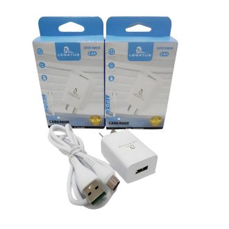 Cargador 220V Legatus V8 2.4A 1 USB C/ Cable